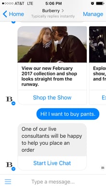 If a customer is having trouble with the Burberry chatbot, they can request to speak with a real human being to have their questions answered.