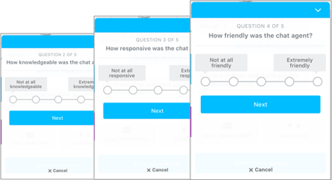 Olark's live chat ratings help Collage.com track the performance of their customer satisfaction team