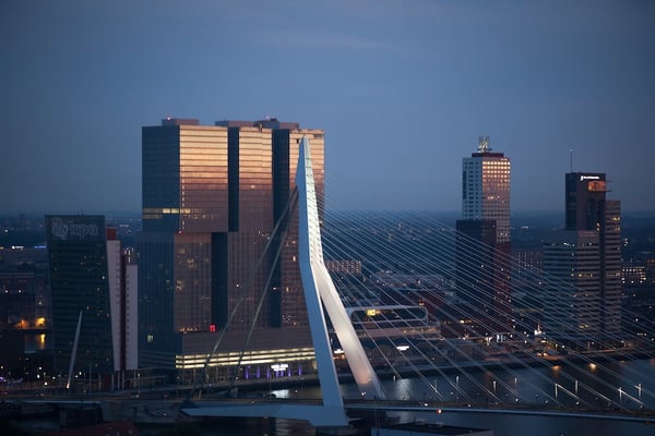 An image of the Erasmusbrug in Rotterdam. Dutch companies are working to bring innovative approaches to changing customer service preferences in the Netherlands.