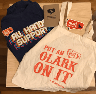 Share our SDX tweet on Twitter and you might win an Olark swag giveaway pack.