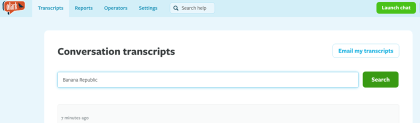 You can search Olark live chat transcripts for customer insight that will increase sales.