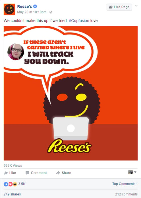 Reeses Track Down campaign is another excellent customer engagement campaign.
