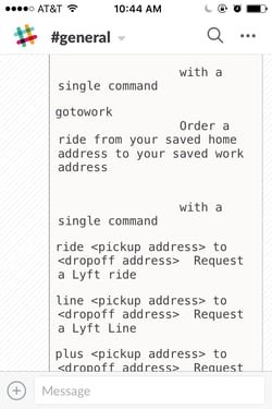 Even more Lyft bot commands in Slack.