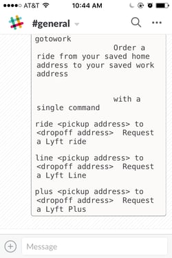 All the Lyft bot commands you could ever want for Slack!