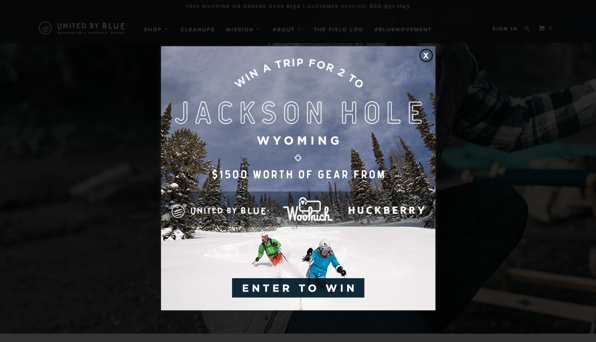 Jackson Hole uses contests to increase pop up PPC.