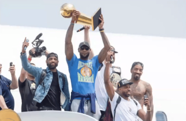 Lebron James of the Cleveland Cavaliers wears an Ultimate Warrior t-shirt from Homage. Lebron James of the Cleveland Cavaliers wears an Ultimate Warrior t-shirt from Homage.