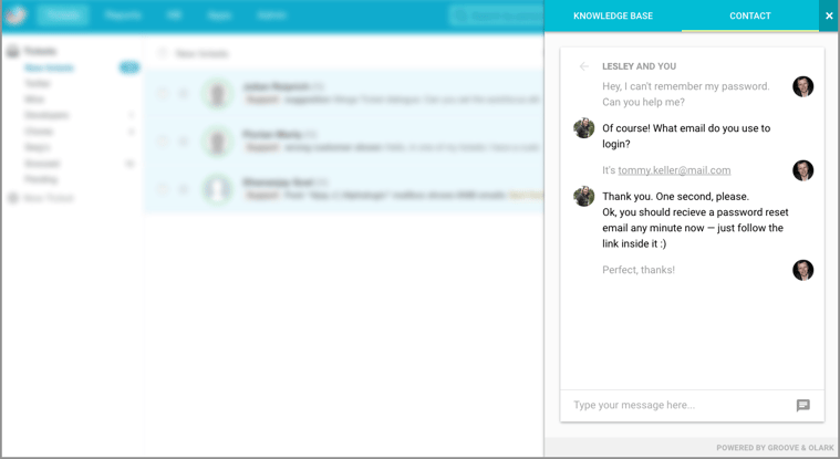 With Olark and Groove, businesses can access all of their customer interactions in a single dashboard. With Olark and Groove, businesses can access all of their customer interactions in a single dashboard.