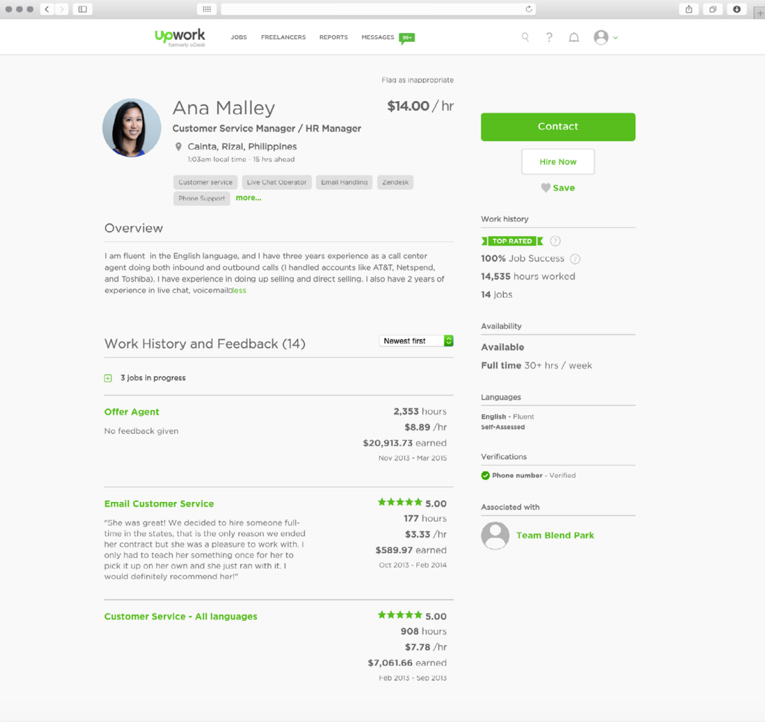 Outsourcing customer service agents